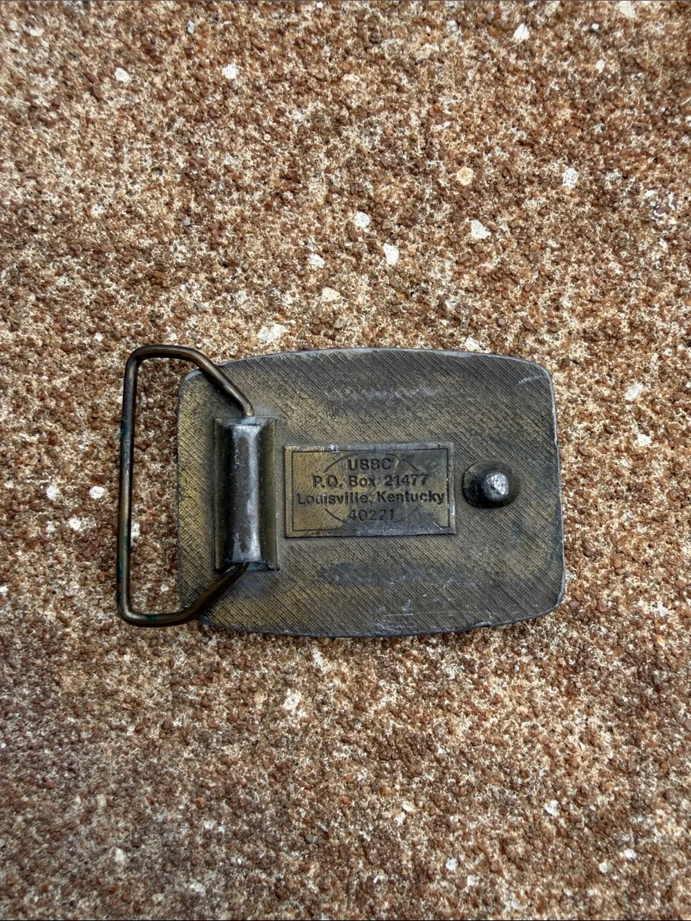 Vintage Kentucky Wildcats Embossed Metal Belt Buckle - Black